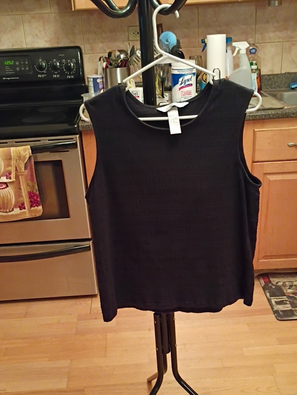 Black Ribbed Sleeveless Tank Top